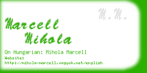 marcell mihola business card